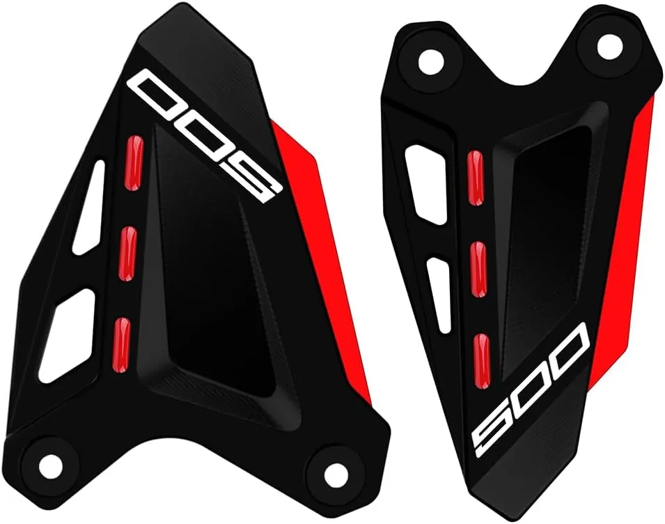 Motorcycle Footrest Pedal Protector Foot Peg Heel Guard For Ka.wasaki Ninja 500 Z500 2024 | Ninja 400 Z400 2018 2019 2020 2021 2022 2023 2024 Accessories (ninja500-black/red)