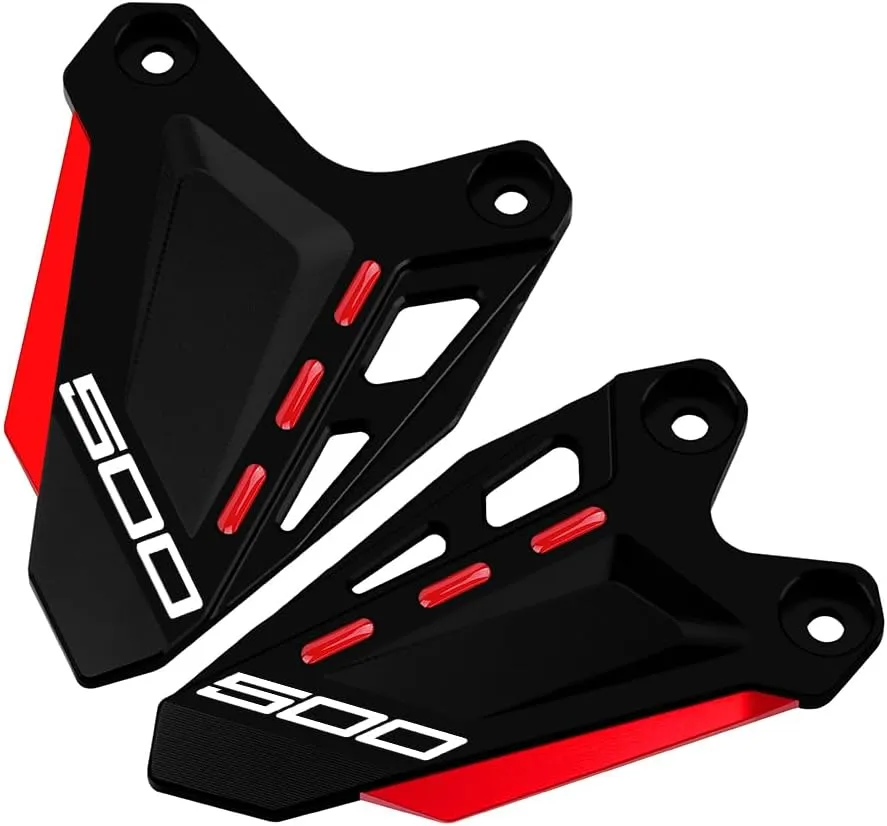 Motorcycle Footrest Pedal Protector Foot Peg Heel Guard For Ka.wasaki Ninja 500 Z500 2024 | Ninja 400 Z400 2018 2019 2020 2021 2022 2023 2024 Accessories (ninja500-black/red)