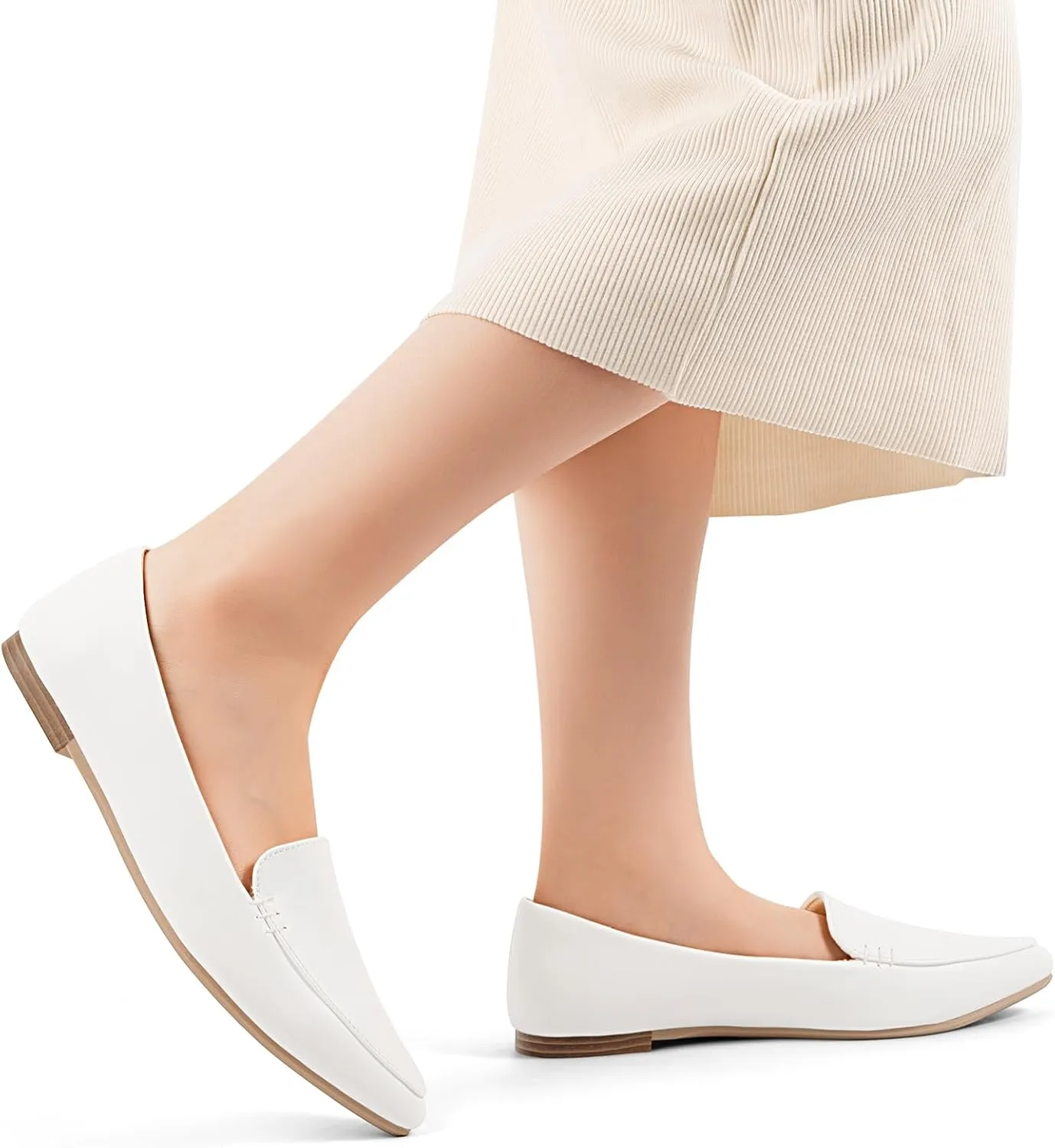 MUSSHOE Loafers for Women Comfortable Pointed Toe Memory Foam Women's Loafers