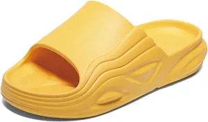 NineCiFun Men's Cloud Slides Cushioned Sandals Summer House Slippers for Indoor Outdoor Use Non-slip Bathroom Shower Slide Sandals Slip on Pillow Slippers