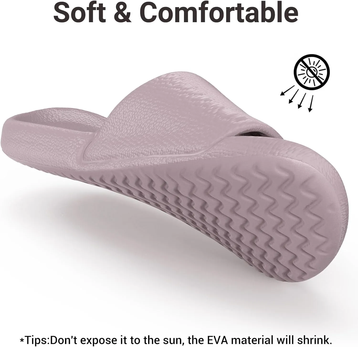 Non-Slip Shower Shoes for Men & Women - House Slippers with Arch Support Quick-Drying, Non-Slip - Cloud Slides Sandals Pool - Perfect for Home, Beach, and Travel