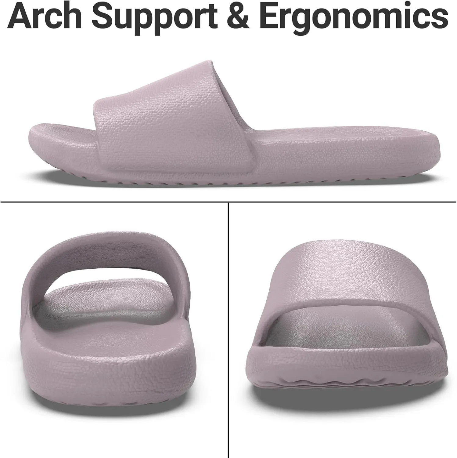Non-Slip Shower Shoes for Men & Women - House Slippers with Arch Support Quick-Drying, Non-Slip - Cloud Slides Sandals Pool - Perfect for Home, Beach, and Travel