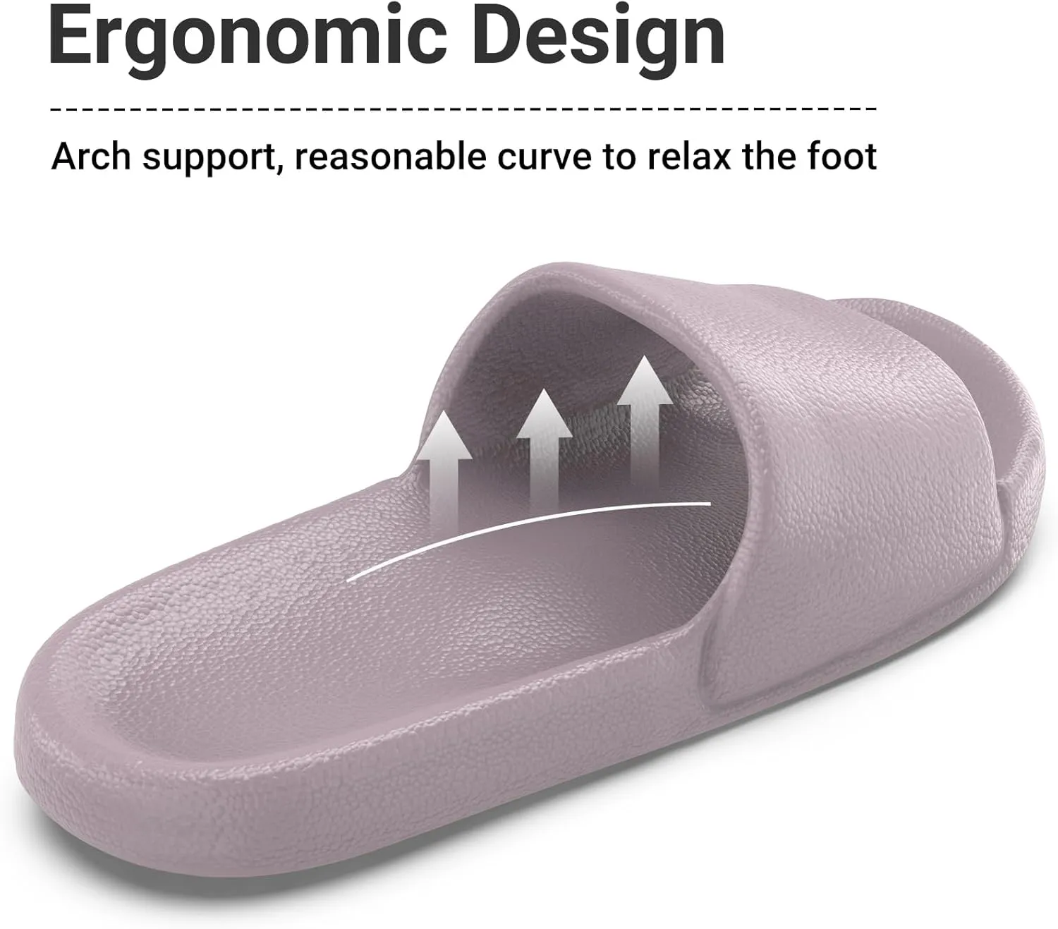 Non-Slip Shower Shoes for Men & Women - House Slippers with Arch Support Quick-Drying, Non-Slip - Cloud Slides Sandals Pool - Perfect for Home, Beach, and Travel