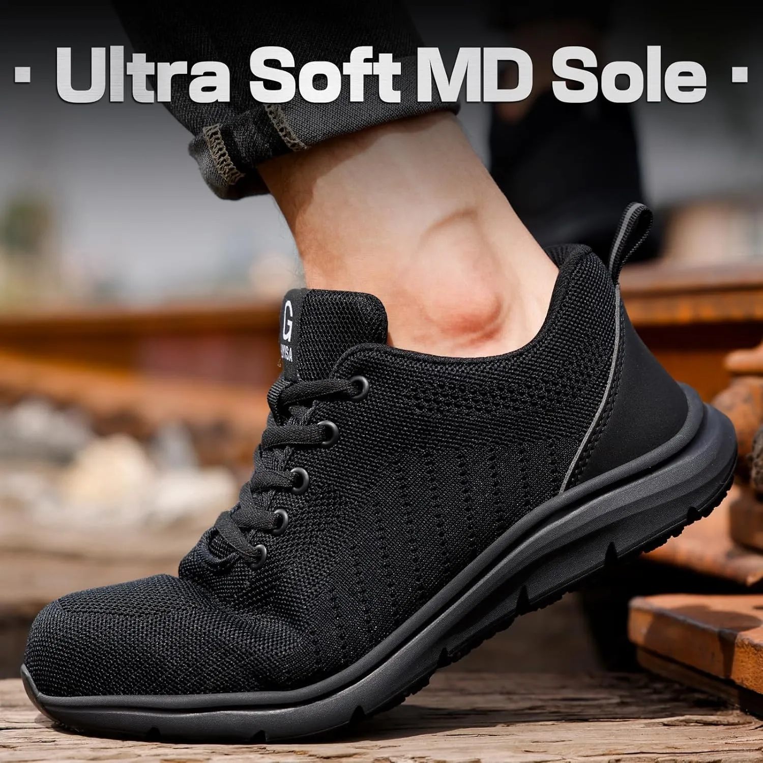 Non Slip Work Shoes for Men Women Breathable Mens Work Shoes Lightweight Water Resistant Walking Sneakers Chef Kitchen Slip Resistant Comfortable Restaurant Food Service Sneakers Casual