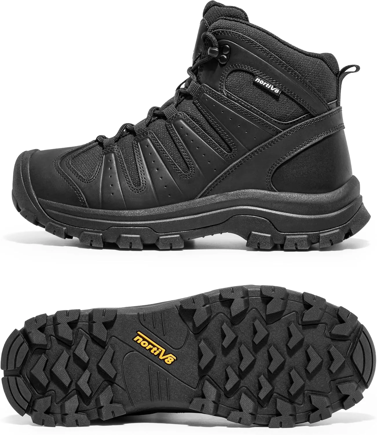 NORTIV 8 Men's Mid Hiking Boots Waterproof Outdoor Trekking Backpacking Camping Shoes