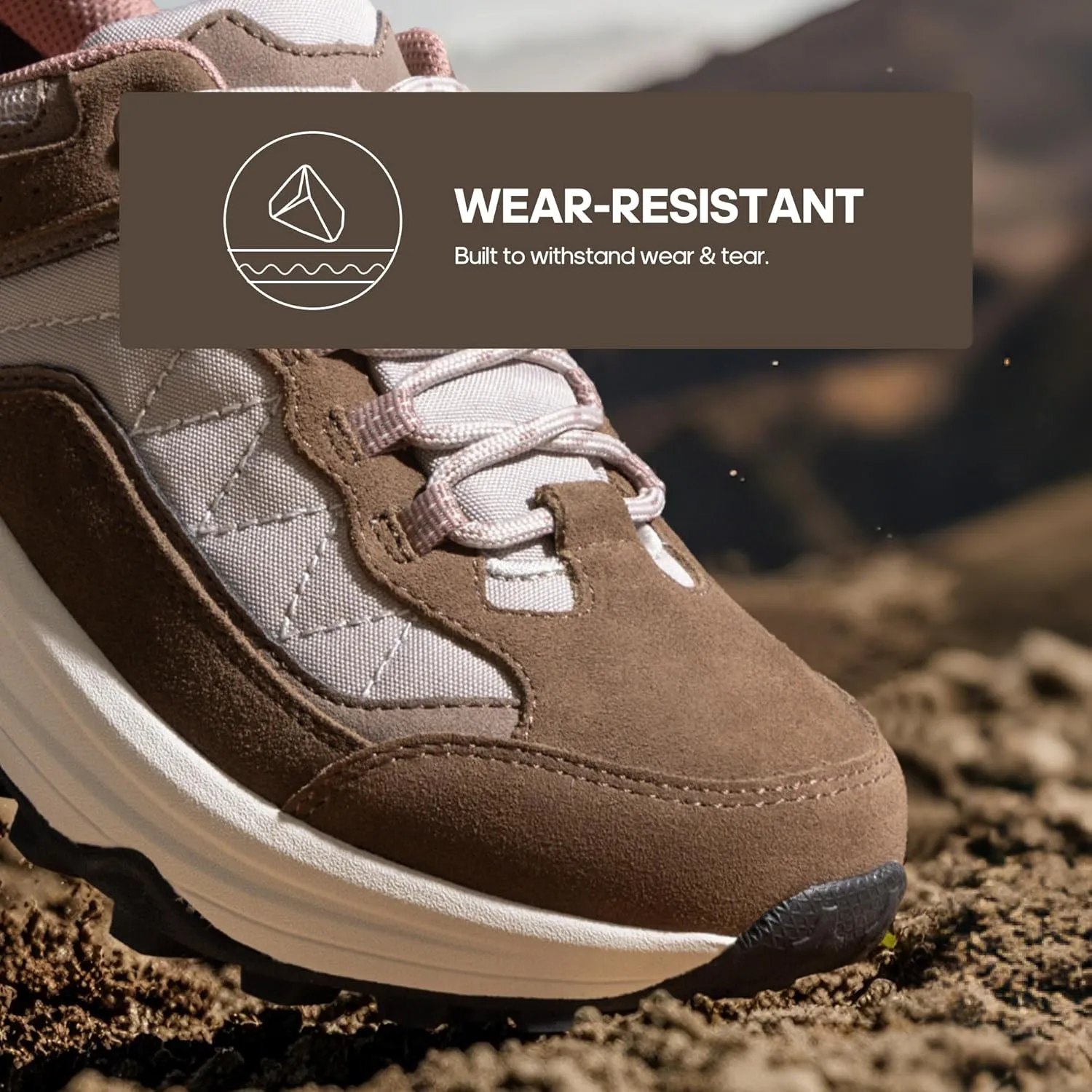 NORTIV 8 Women's Waterproof Hiking Shoes with Arch Support Outdoors Leather Walking Trekking Camping Tennis Workout Cross Training Sneakers Wicklow