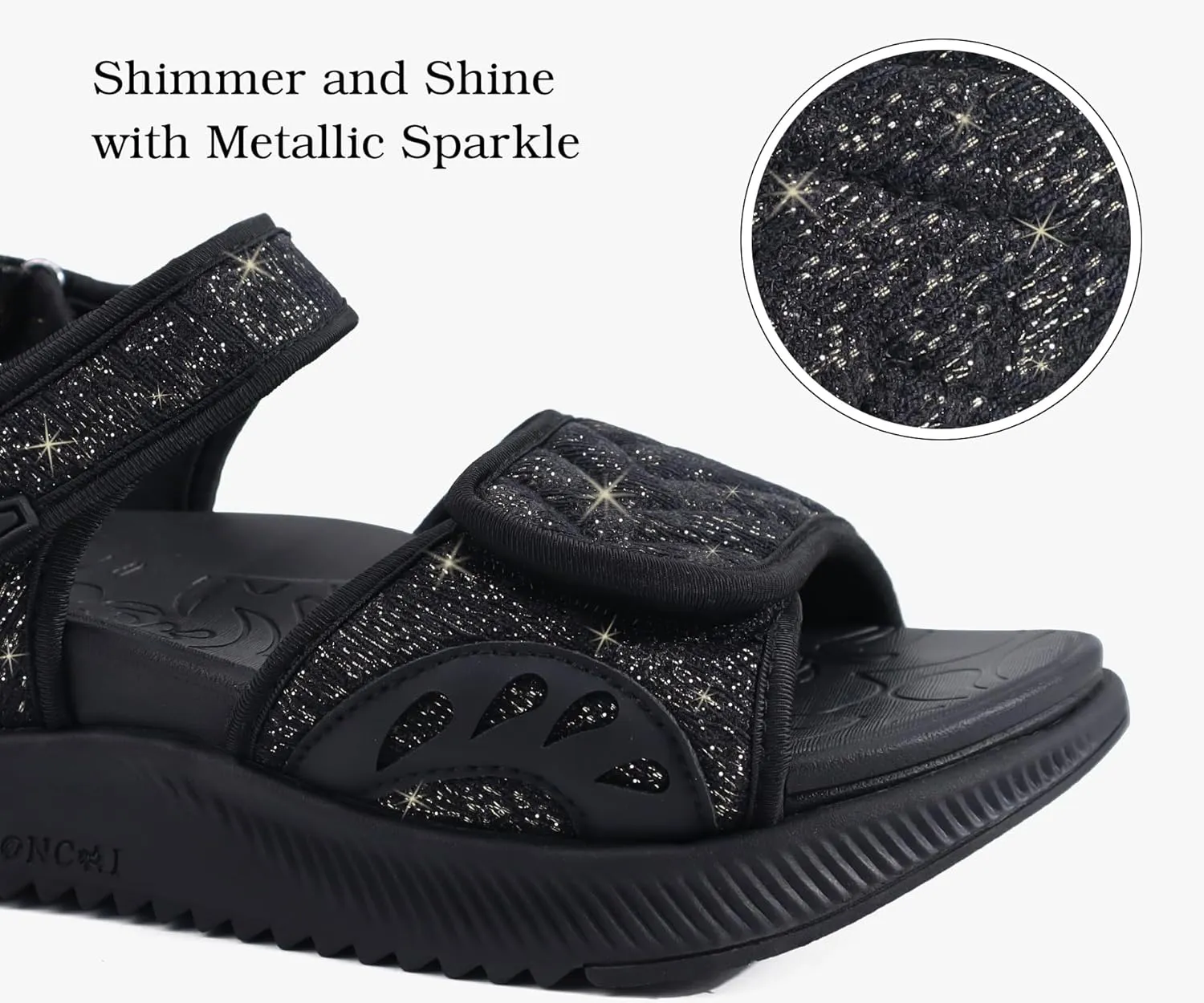 ONCAI Walking Sandals Women,Arch Support Hiking Sandals with Orthotic Outdoor Footbed for Plantar Fasciitis,Water Athletic Platform Sandalias Mujer with 3 Adjustable Strap (US Size 6-12)