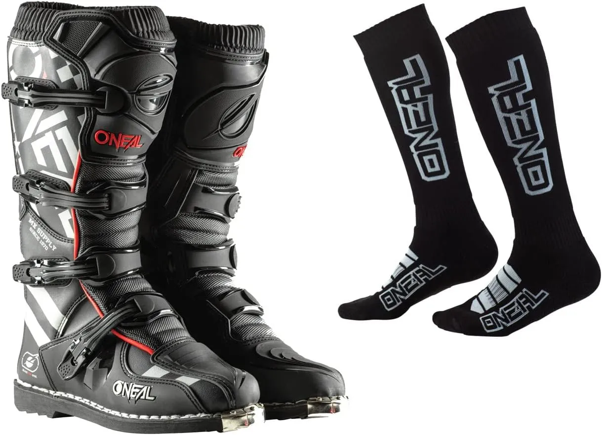 O'NEAL Element Boots with Pro MX Socks Combo