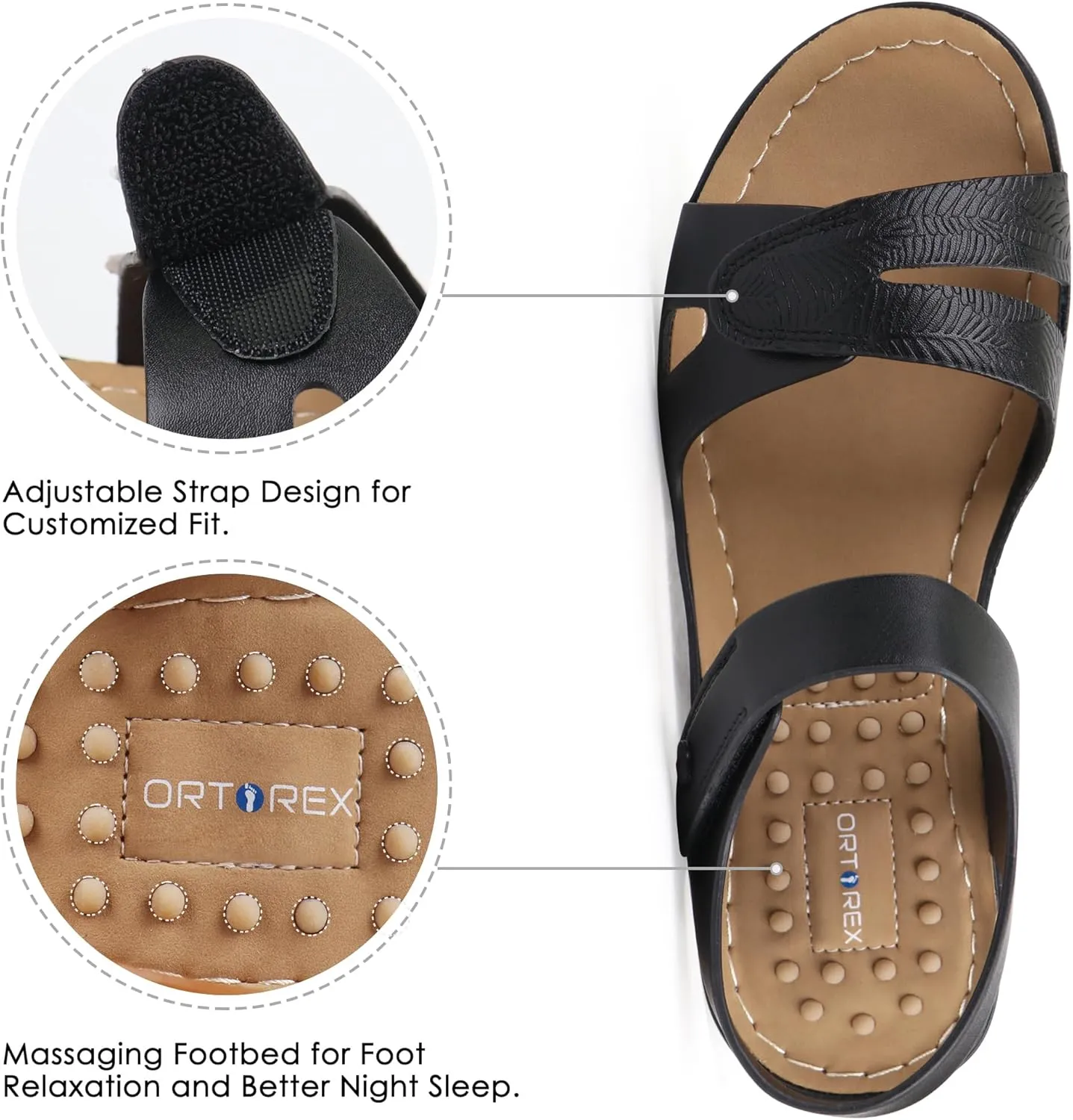 Ortho rest Women Arch Support Walking Sandals Comfortable Orthotic Sandals