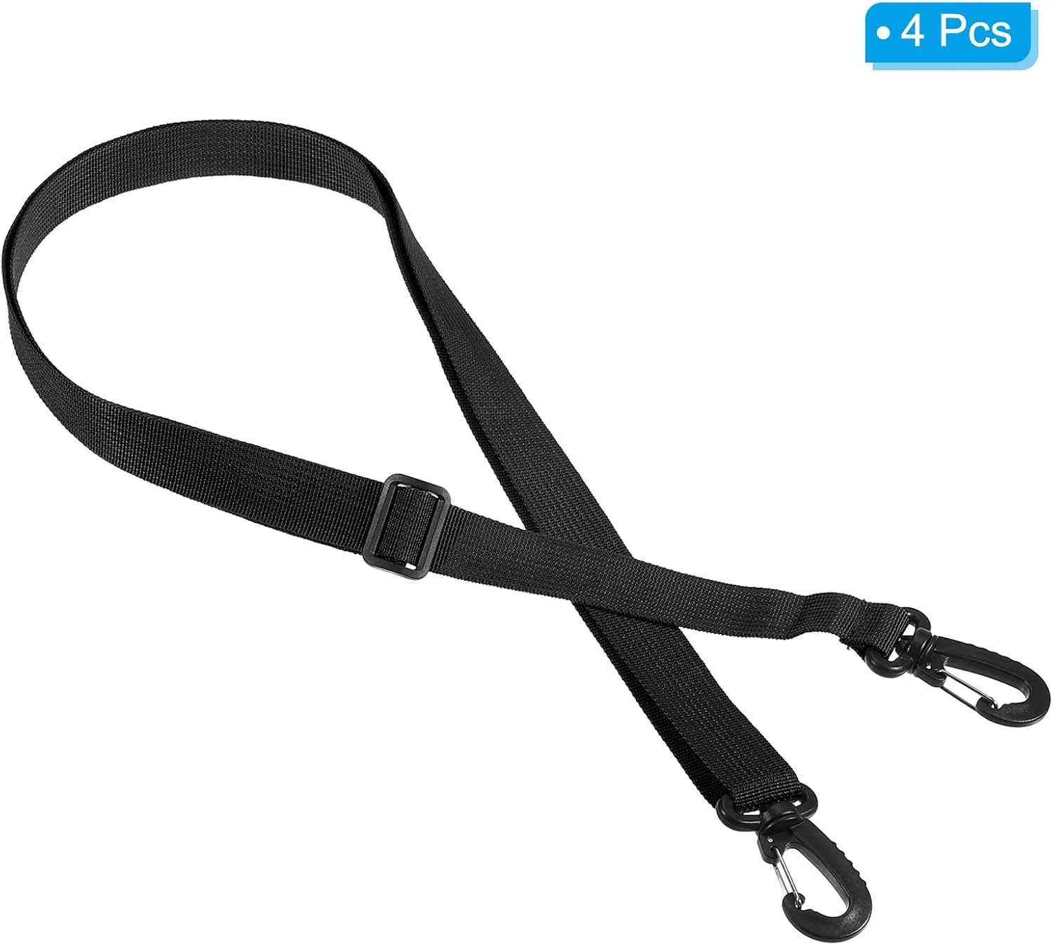 PATIKIL Ski Boot Carrier Strap, 4 Pack Snowboard Boots Carrying Strap Adjustable Shoulder Sling for Ski Boots, Ice Skates, Black