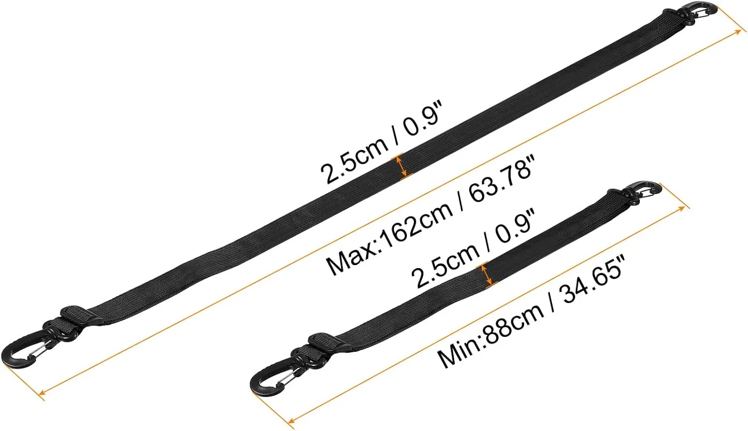 PATIKIL Ski Boot Carrier Strap, 4 Pack Snowboard Boots Carrying Strap Adjustable Shoulder Sling for Ski Boots, Ice Skates, Black