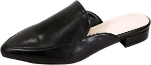 Peerage Maggie Women's Wide Width Low Heel Leather Dress Mules