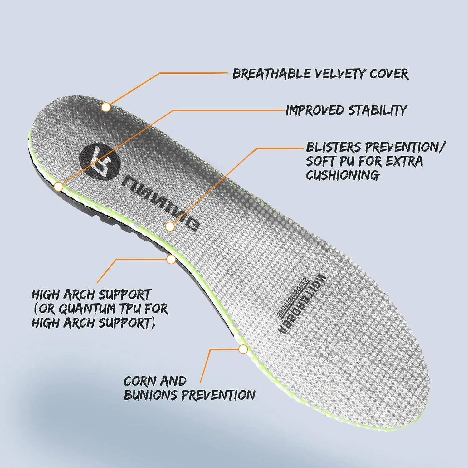 Plantar Fasciitis Insoles 220  lbs High Arch Support Insoles for Men Women Premium Anti-Fatigue Shoe Insoles Relieve Flat Feet, High Arch, Foot Pain