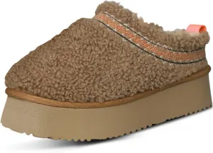 Platform Slippers for Women Mini Snow Boots Short Ankle Cozy Fleece Lined Thick Sole Womens Fluffy House Slippers for Indoor & Outdoor