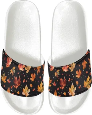 Print Slide Sandals for Women Ladies Girls House Slippers Shoes Quick Drying Flat Slides Shower Sandals
