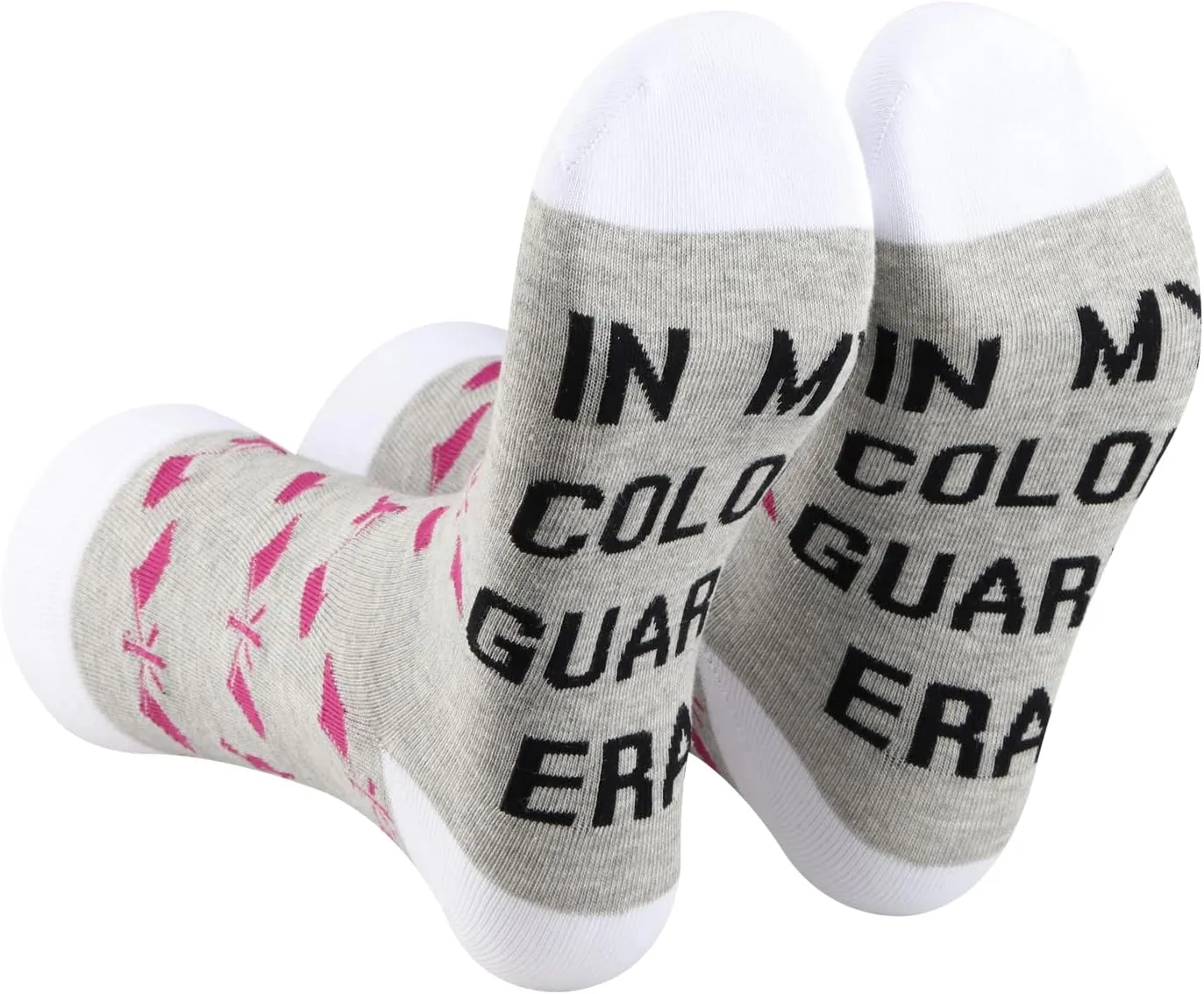PXTIDY 2 Pairs Color Guard Socks - Themed Gift for Flag Girl & Senior Color Guard