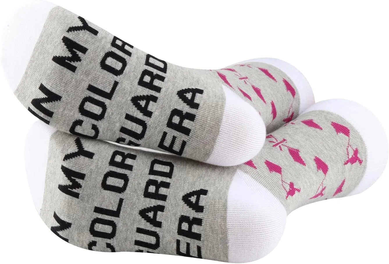 PXTIDY 2 Pairs Color Guard Socks - Themed Gift for Flag Girl & Senior Color Guard