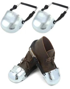 QWORK Steel Toe Guard, Metatarsal Guards, Foot Guard with Adjustable Straps, Universal Size for Men and Women, 2 PairS
