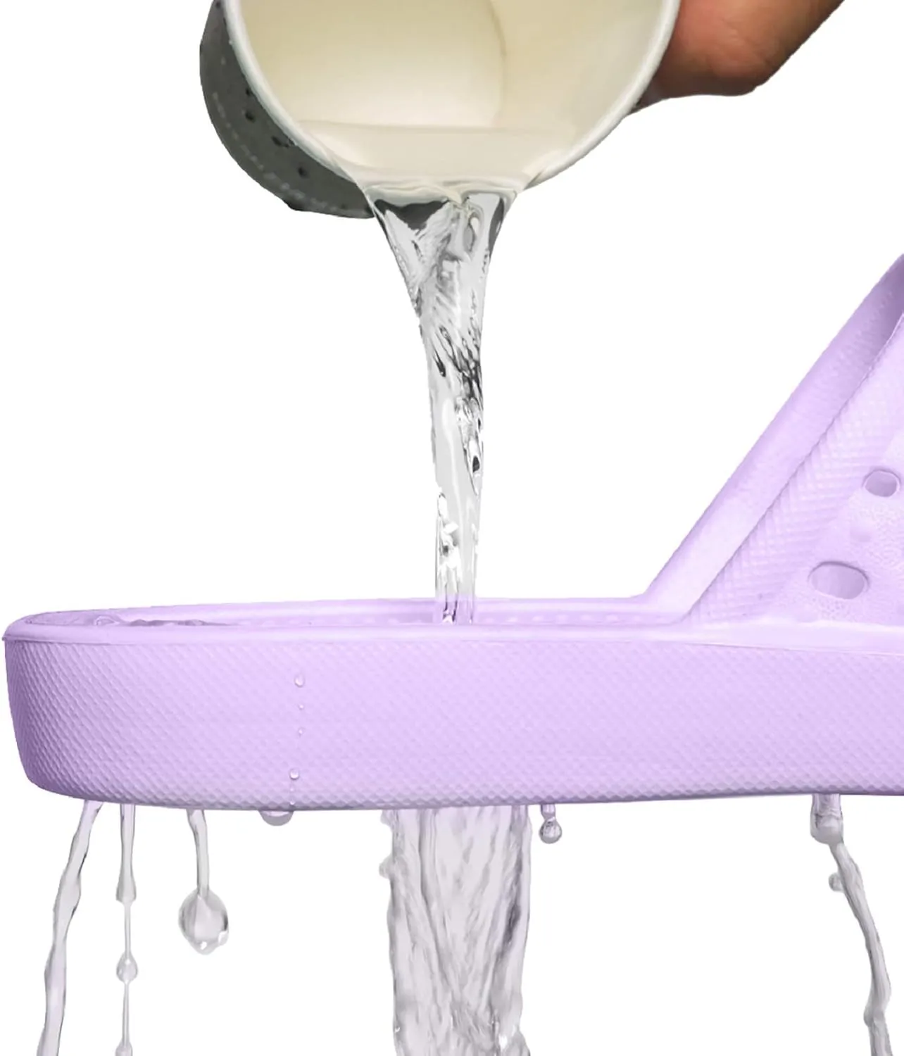 Ranberone Shower Shoes Women Quick Drying Non Slip College Dorm House Shower Sandals with Holes