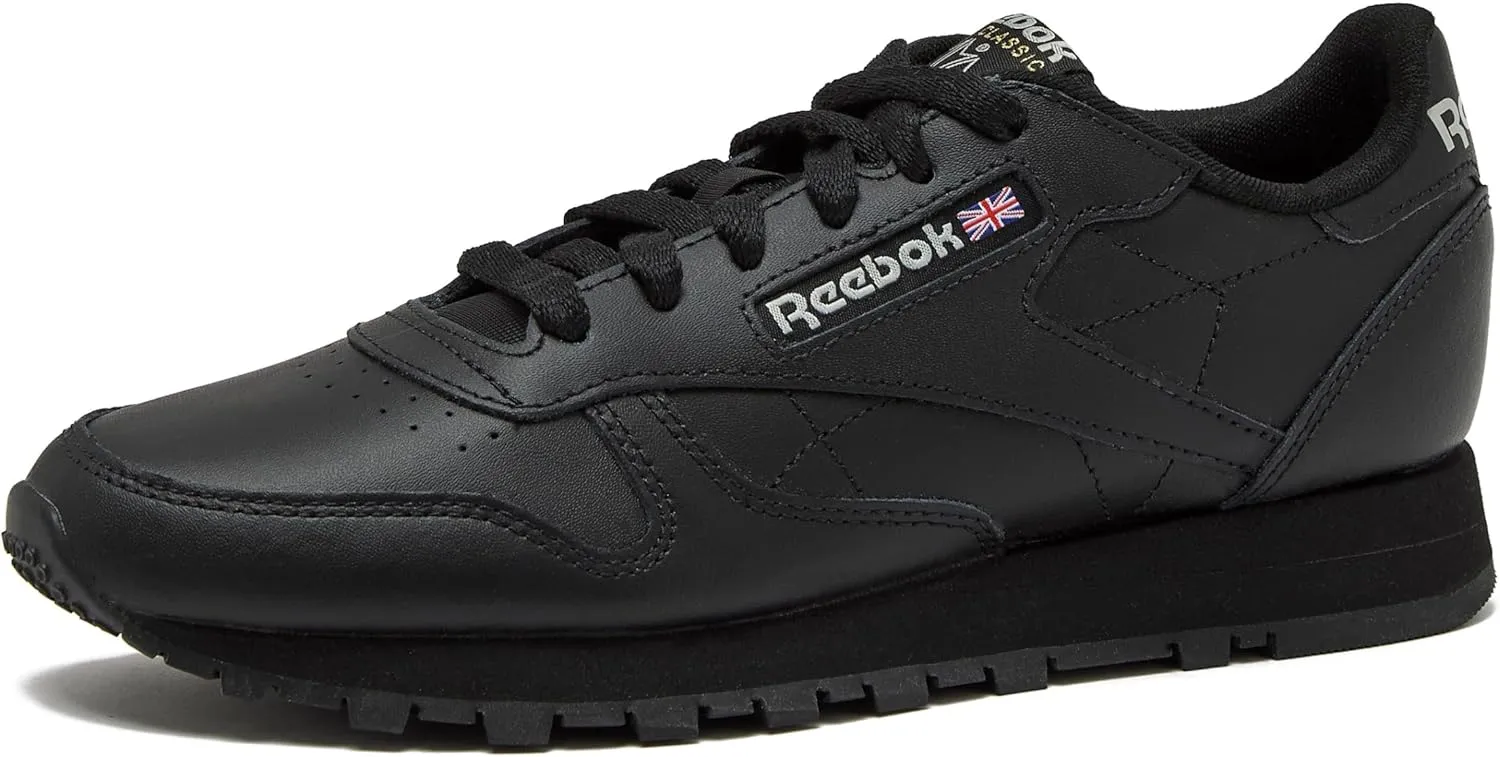 Reebok Classic Leather Sneakers for Women - Black or White Tennis Shoes Womens Size 5 to 12
