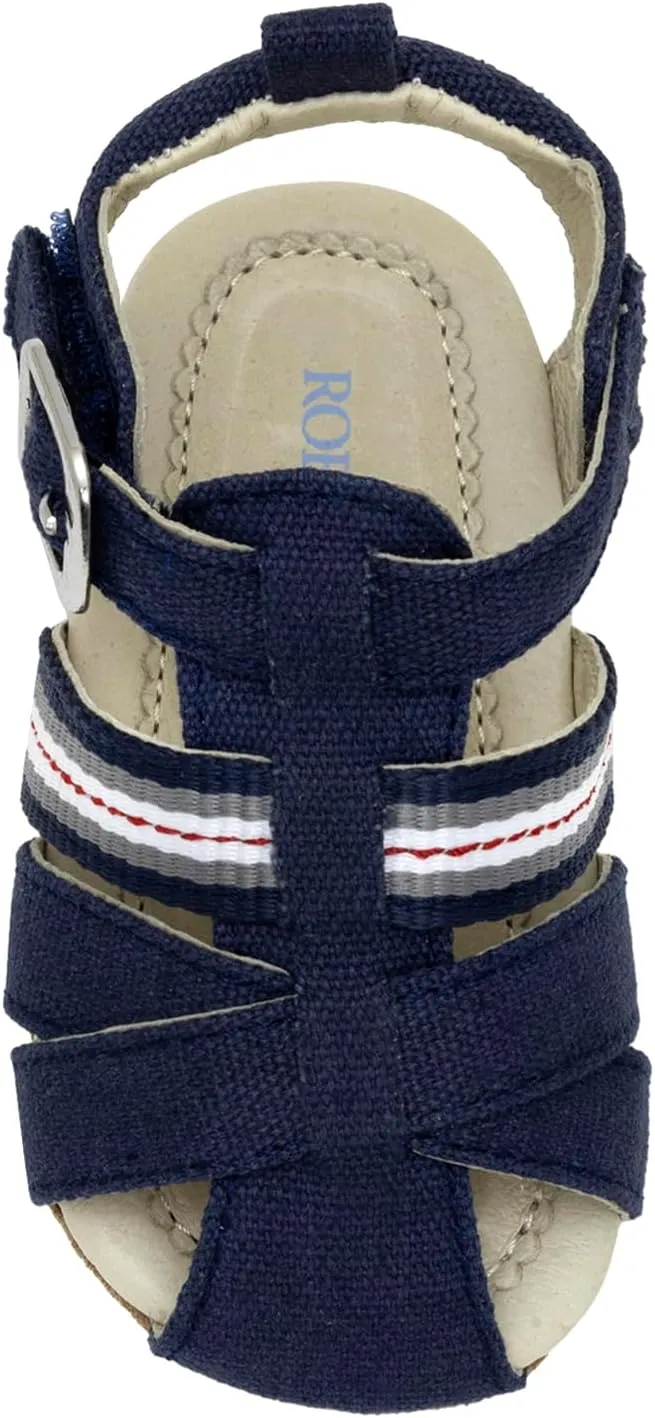 Robeez Baby Boys and Unisex First Kicks Slip Resistant Sandals for Infant and Toddler, 0-24 Months