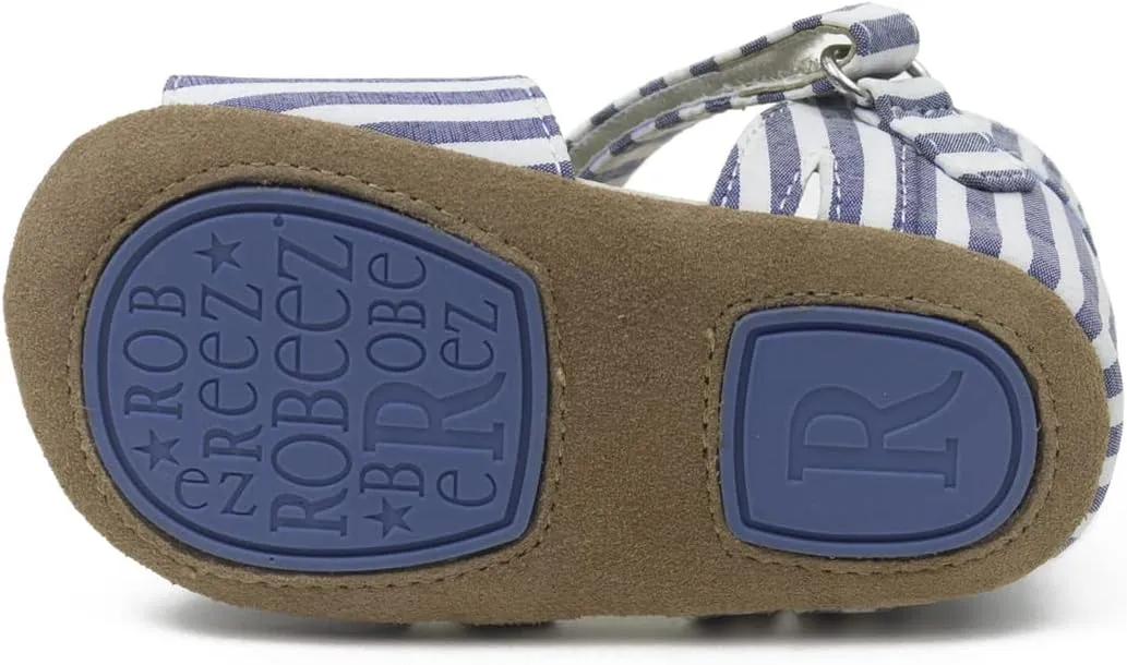 Robeez First Kicks Baby Girl and Unisex Sandals for Infant/Toddlers - 0-24 Months