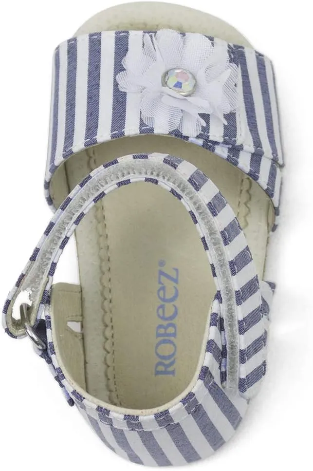 Robeez First Kicks Baby Girl and Unisex Sandals for Infant/Toddlers - 0-24 Months