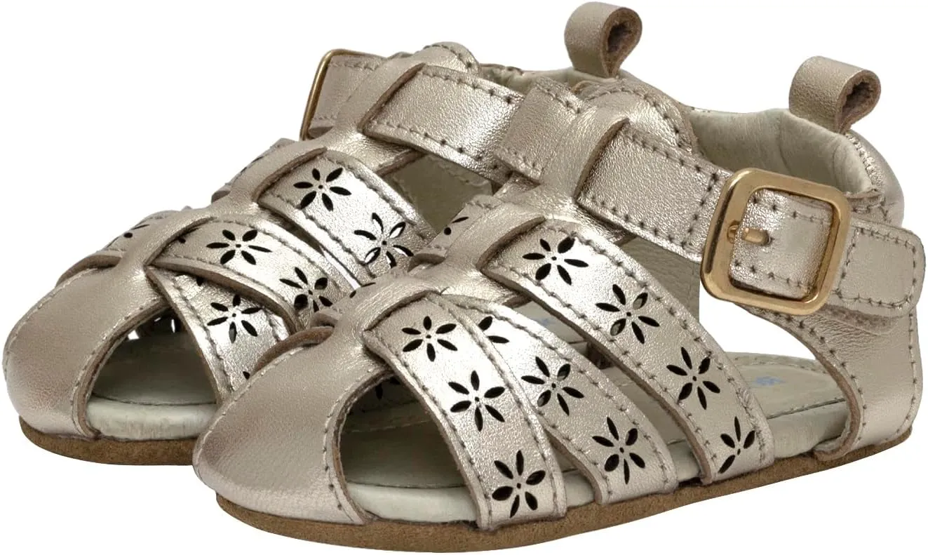 Robeez First Kicks Baby Girl and Unisex Sandals for Infant/Toddlers - 0-24 Months