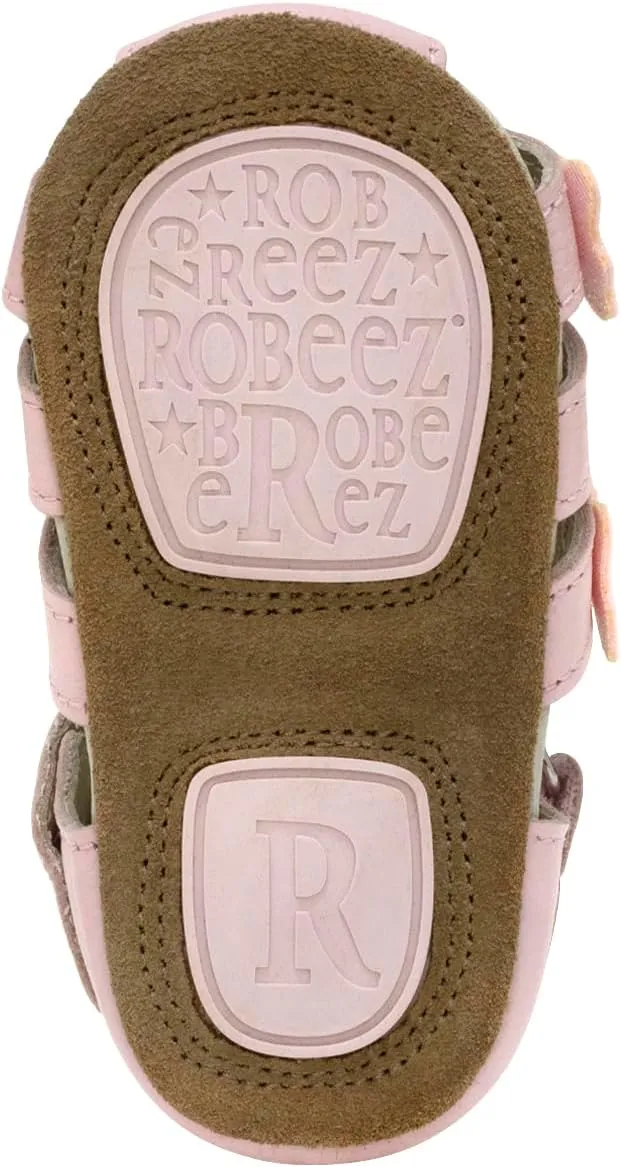 Robeez First Kicks Baby Girl and Unisex Sandals for Infant/Toddlers - 0-24 Months