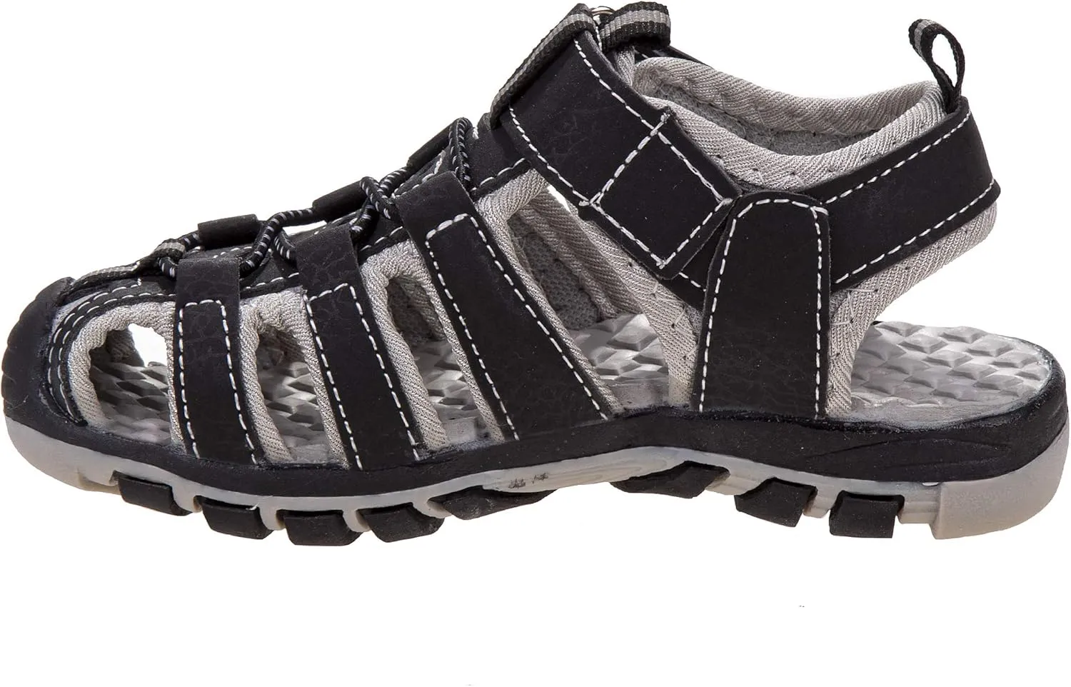 Rugged Bear Kids Boys Girls Closed-Toe Outdoor Sport Water Sandals - beach pool slide adjustable strap shoes athletic summer (Toddler/Little Kid/Big Kid)