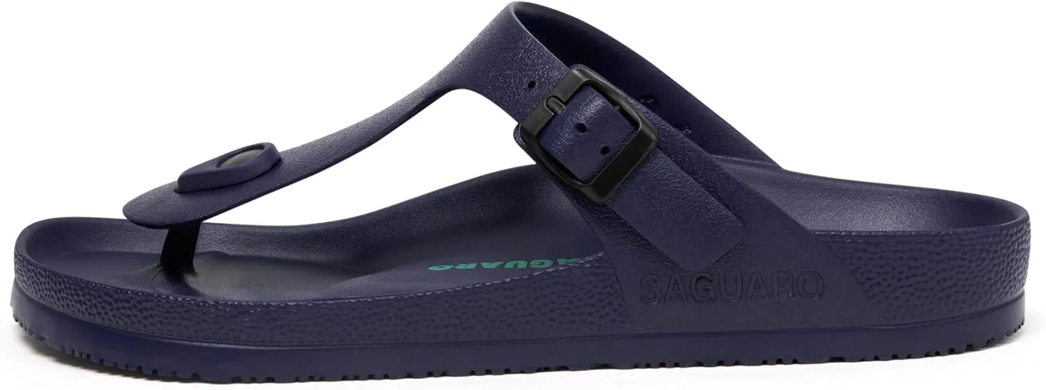 SAGUARO Men's Women's Comfort Double Buckle Sandals Lightweight Adjustable EVA Sandals with Rubble Sole