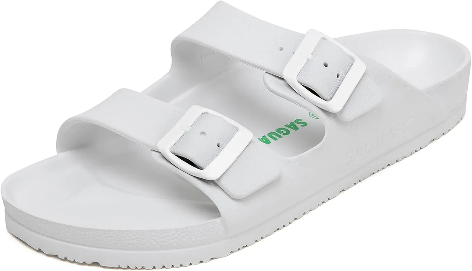 SAGUARO Men's Women's Comfort Double Buckle Sandals Lightweight Adjustable EVA Sandals with Rubble Sole