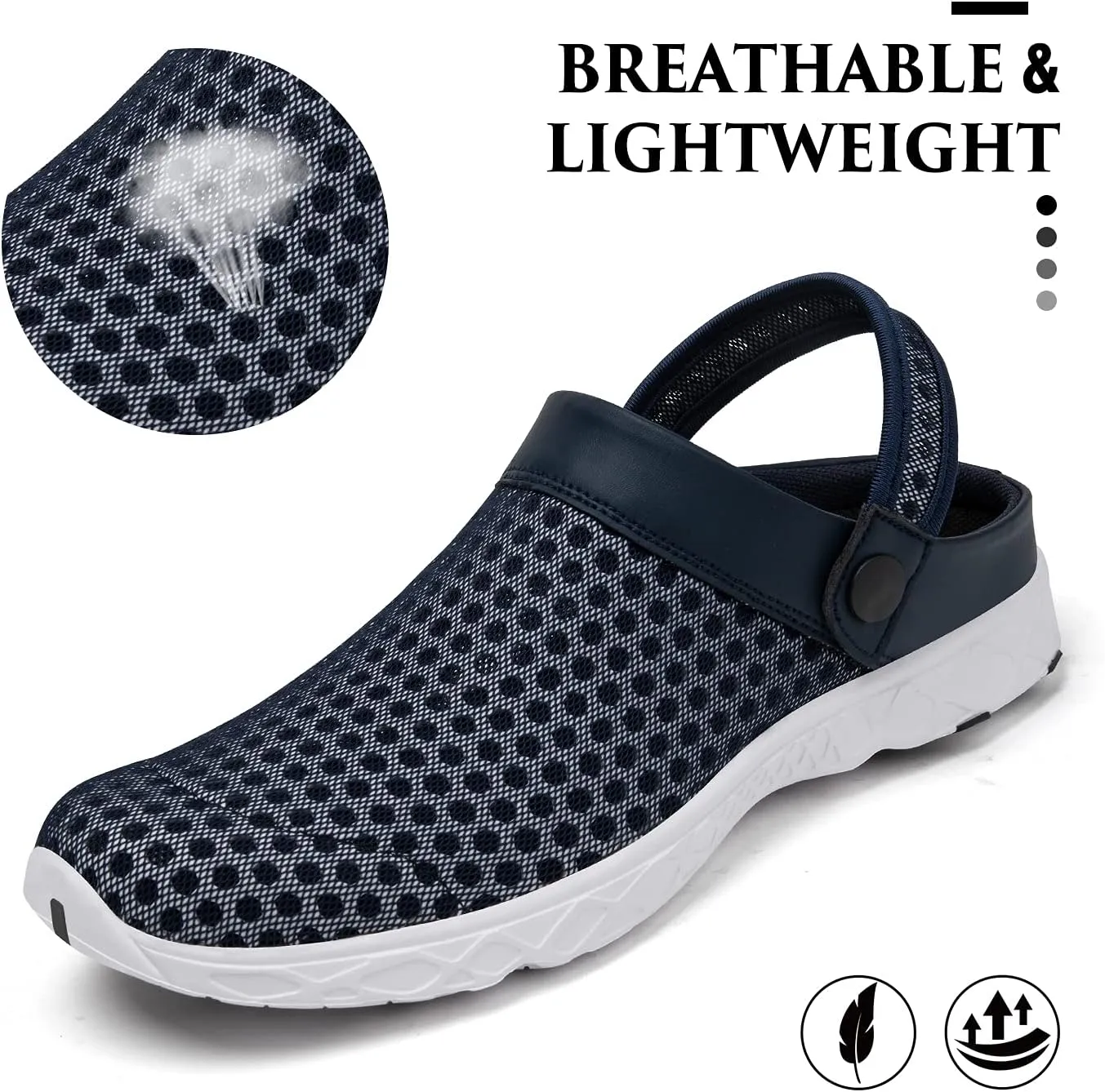 SAGUARO Men's Women's Quick Dry Garden Shoes Lightweight Breathable Gardening Clog Water Shoes Mesh Sandals for Sports Outdoor Beach Pool Exercise