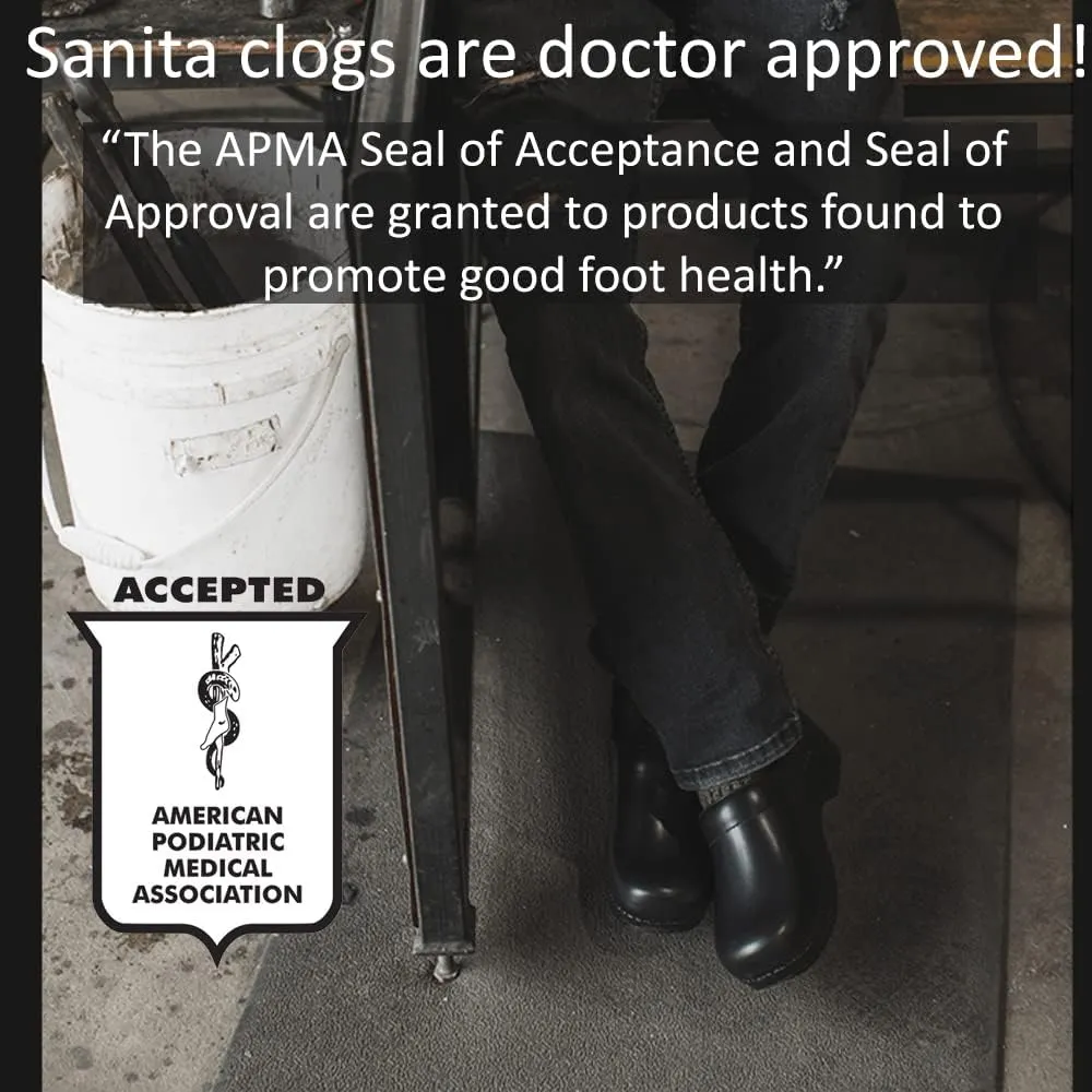 Sanita Lodge Slide Slipper Clogs for Men & Women - Removable Footbed, Made of Natural Wool Slip On Mules - Charcoal