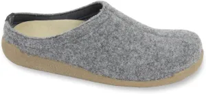 Sanita Lodge Slide Slipper Clogs for Men & Women - Removable Footbed, Made of Natural Wool Slip On Mules - Charcoal