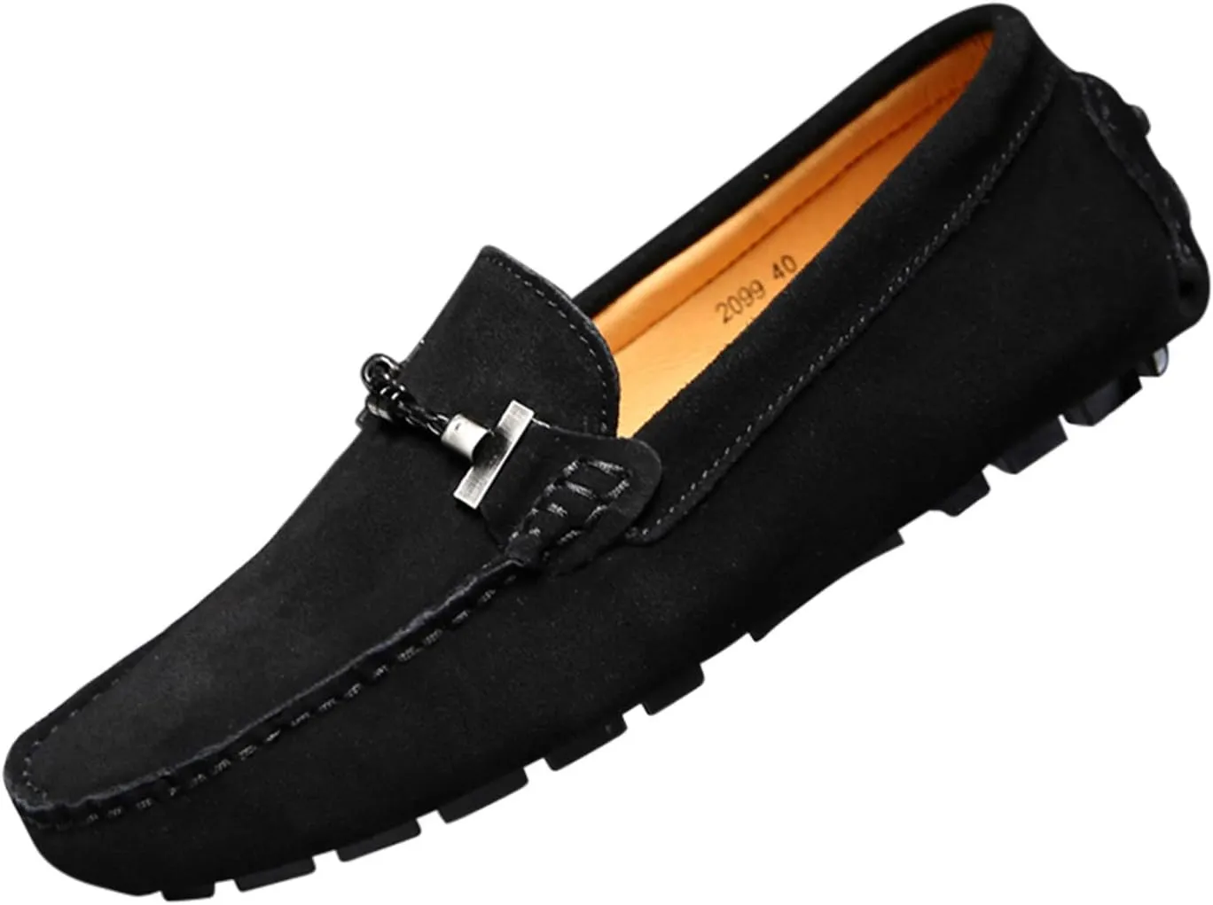 Santimon Mens Driving Penny Loafers Suede Moccasins Slip On Casual Dress Boat Shoes