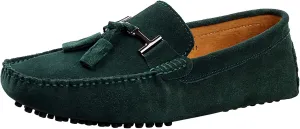 Santimon Mens-Moccasins Penny-Loafers Slip-On Casual Dress-Shoe Suede Tassels Boat Driving-Shoes