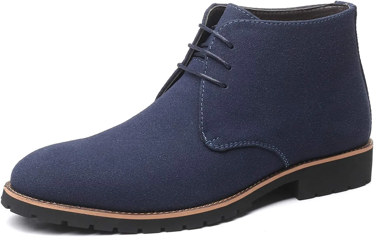 Santimon Men's Suede Leather Lace Up Oxfords Chukka Ankle Boots