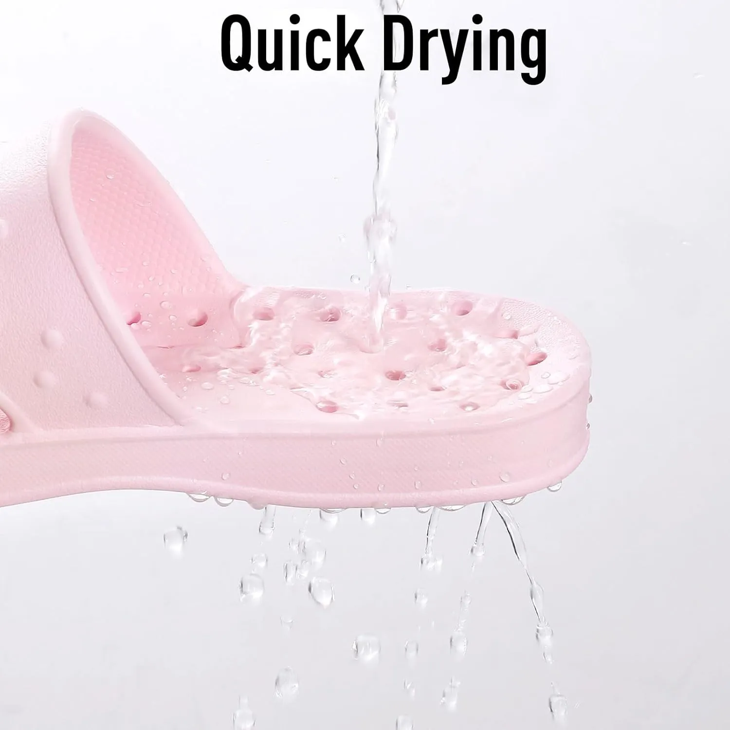 shevalues Shower Shoes for Women with Arch Support Quick Drying Pool Slides Lightweight Beach Sandals with Drain Holes