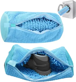 Shoe Washing Machine Bag, Laundry Shoe Bag for Washer and Dryer Reusable Shoe Cleaning Bags, 360° Deep Clean for Sneakers, Tennis Shoes and Slippers - 2 Pcs (Blue)