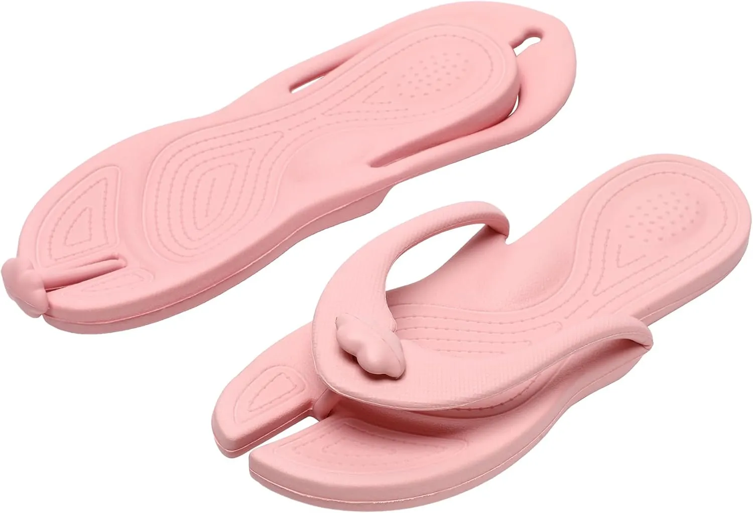 Shower Shoes Travel Slippers for Women Men, Folding Slides Sandals, Portable Hotel Spa Slippers, Waterproof Quick Drying Flip Flops, Beach Sandals