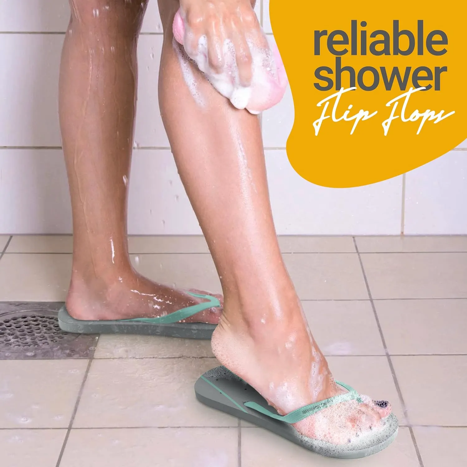 Shower Shoez Women's Non-Slip Pool Dorm Water Sandals Flip Flops