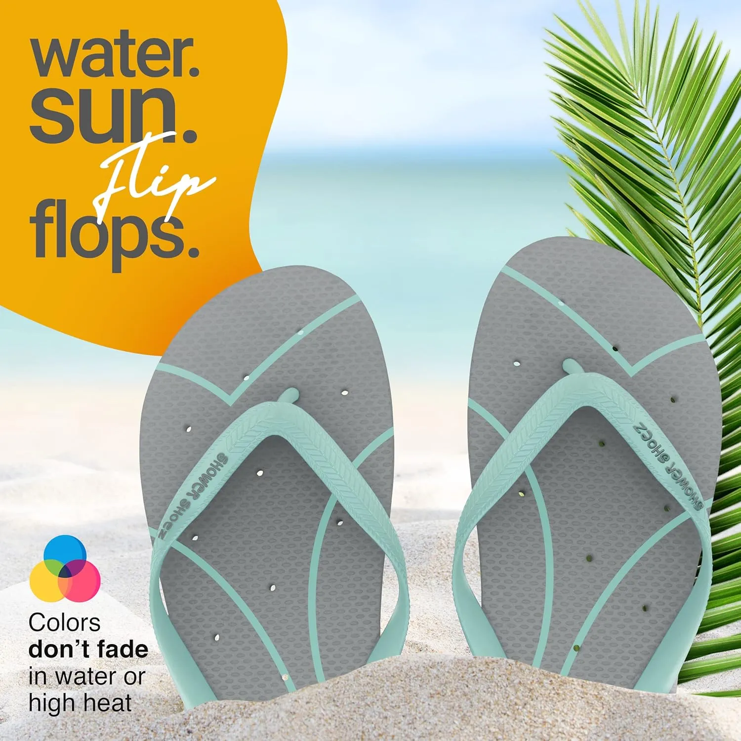 Shower Shoez Women's Non-Slip Pool Dorm Water Sandals Flip Flops