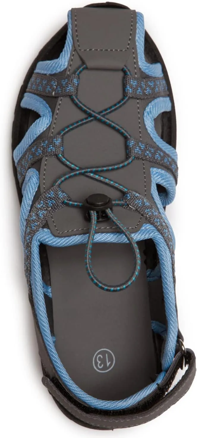 Skysole Boys Water Shoes, Rugged Closed Toe Back Strap Amphibian Sandals for Beach, Hiking & Outdoor Sports - Patterned/Solid