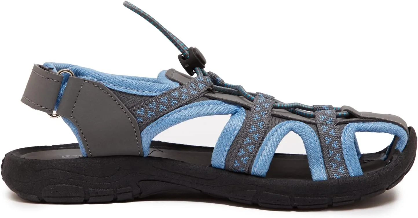 Skysole Boys Water Shoes, Rugged Closed Toe Back Strap Amphibian Sandals for Beach, Hiking & Outdoor Sports - Patterned/Solid