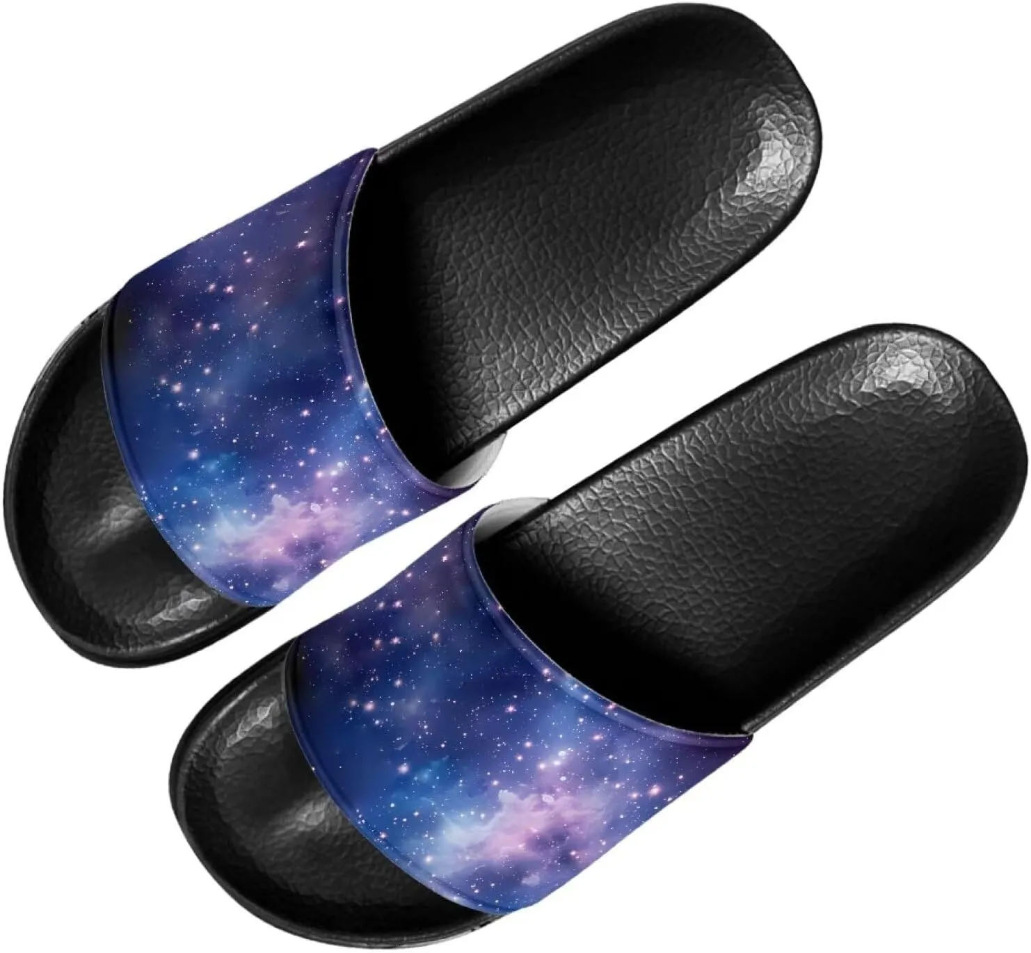 Slide Sandals, Beach Flats for Women, Comfotable Open Toe Non Slip Summer Shoes for Gym, Pool, Camping, Beach