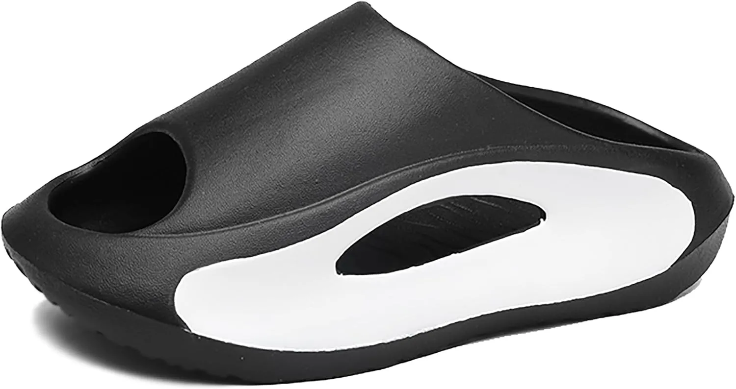 Slide Sandals Men Women Platform Sandals With Comfortable Pillow Slippers Non-Slip Lightweight Shower Shoes