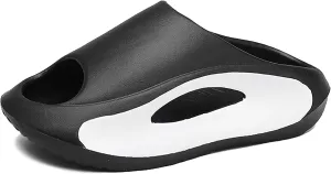 Slide Sandals Men Women Platform Sandals With Comfortable Pillow Slippers Non-Slip Lightweight Shower Shoes