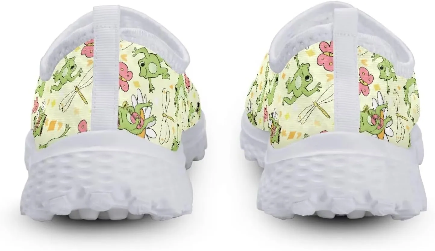 Slip On Walking Shoes for Womens Breathable Running Tennis Sneakers Comfort Anti-Slip Athletic Shoe for Travel Size 5.5-11.5 White Sole