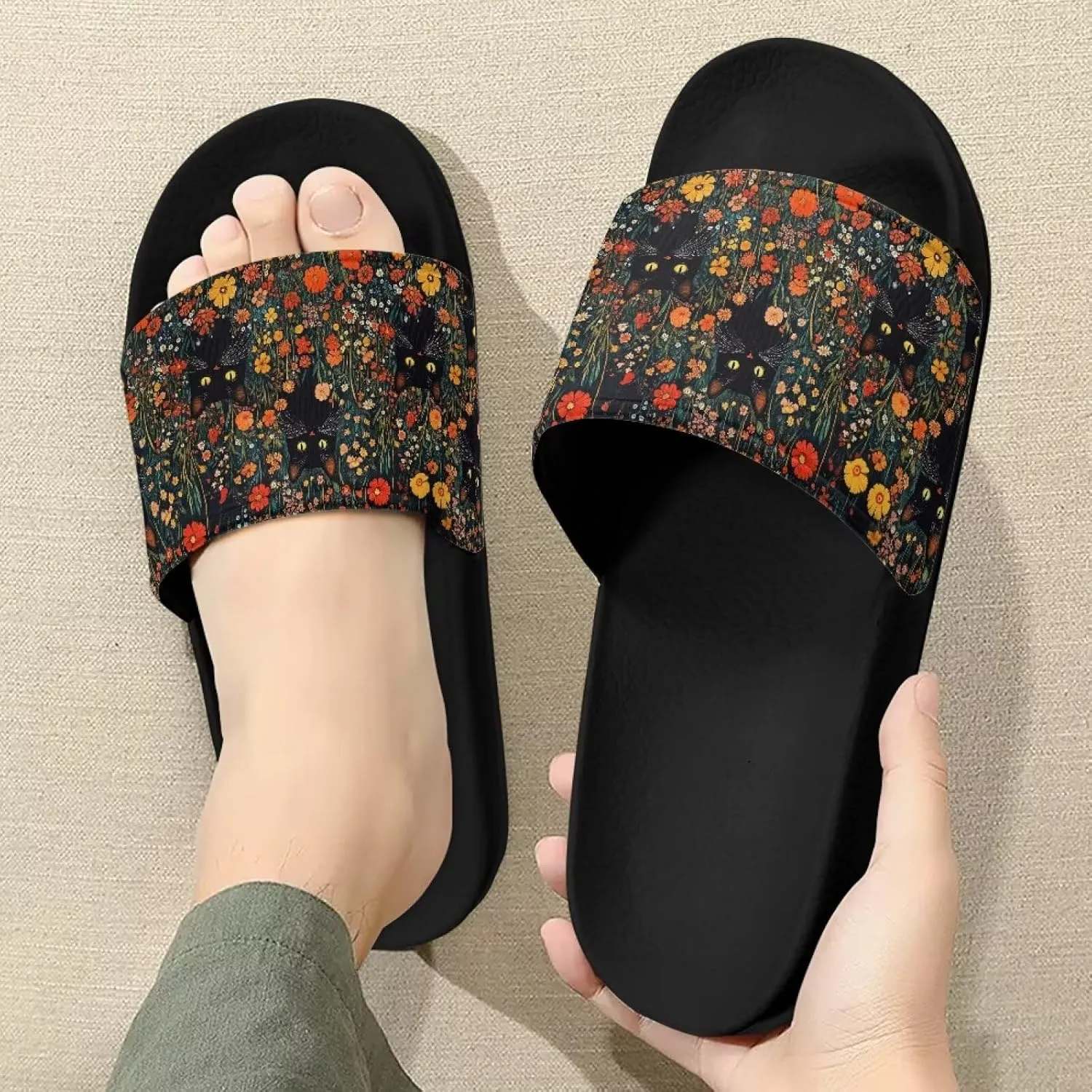 Slippers for Women and Men | House Slides Shower Sandals | Slide Sandals Women Leather Comfortable